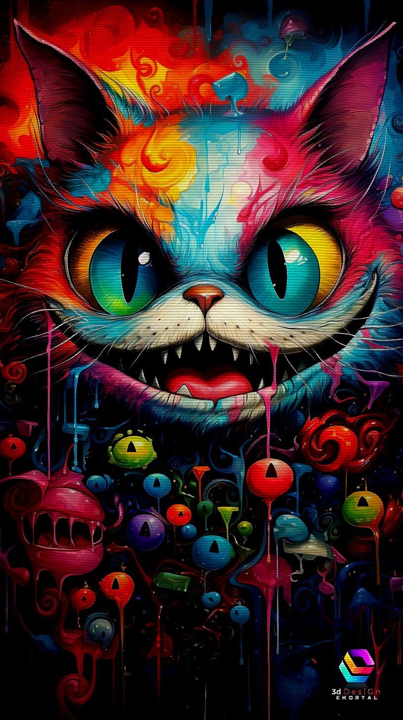 816x1456 BAD Cat's Artistry: A Rebel's Canvas