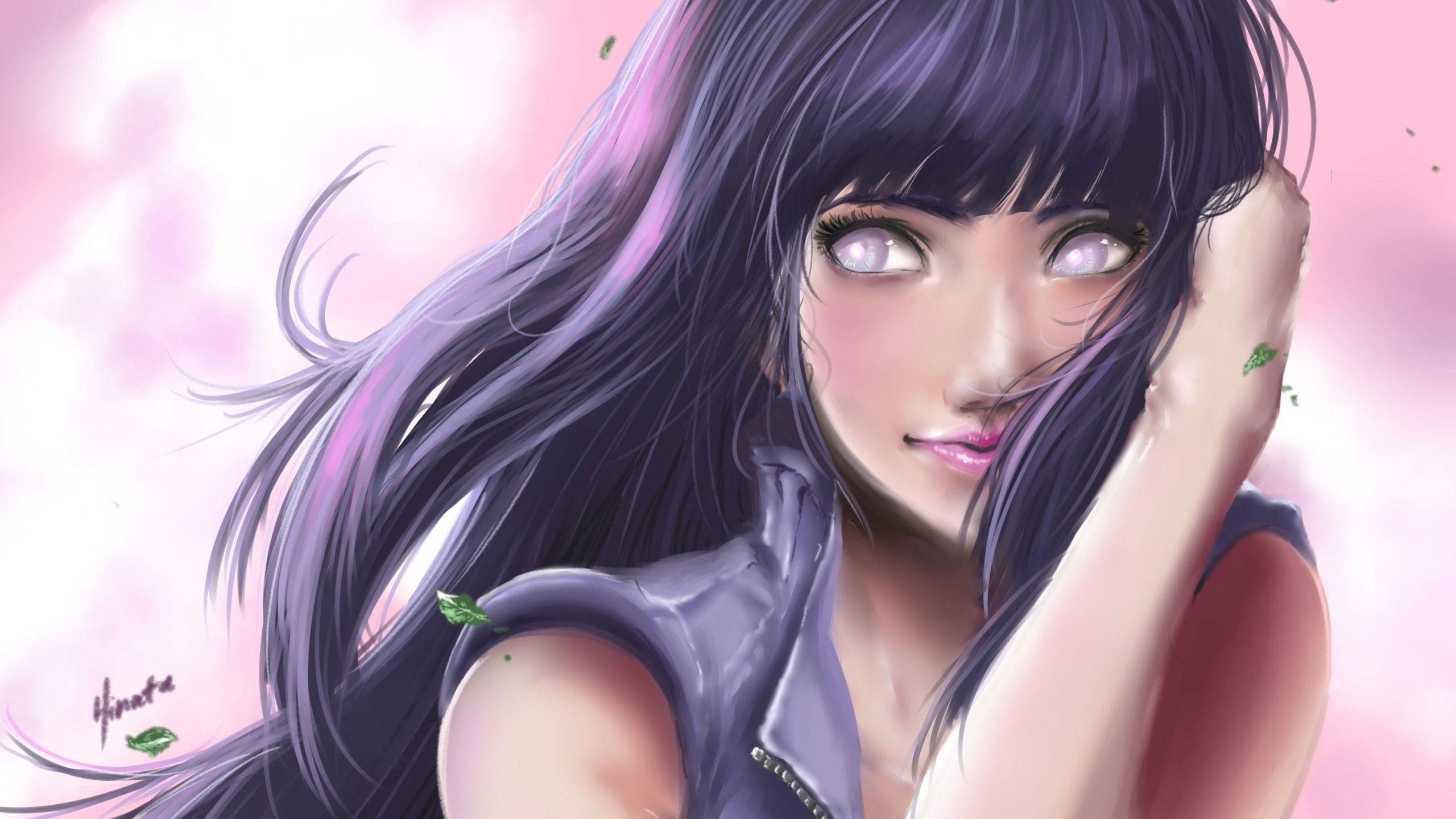 2560x1440 Download wallpaper naruto, art, Hinata Hyuga, naruto the movie the last, Mitsuga, section mood in resolution 2560x1440