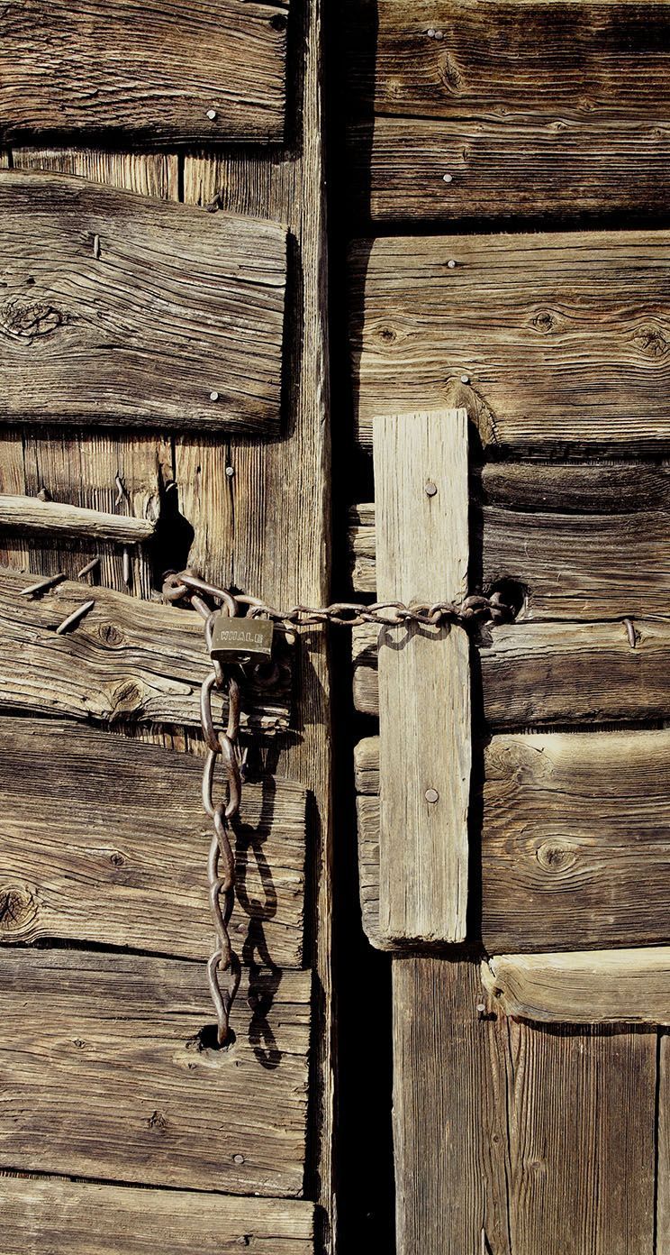 744x1392 Closed Door Wallpaper