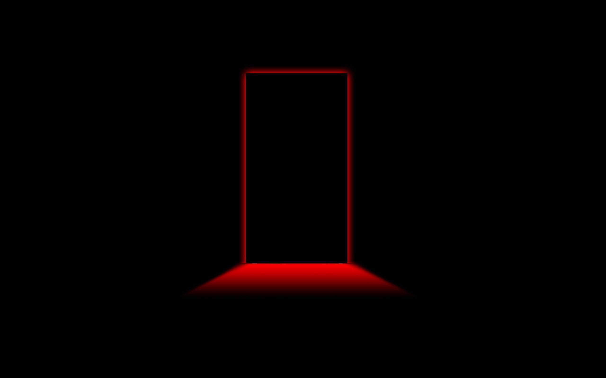 2560x1600 Red light behind closed door, black door digital art x1600 #light #door K #wallpaper #hdwallpaper #desktop. Black HD wallpaper, Red wallpaper, Red door