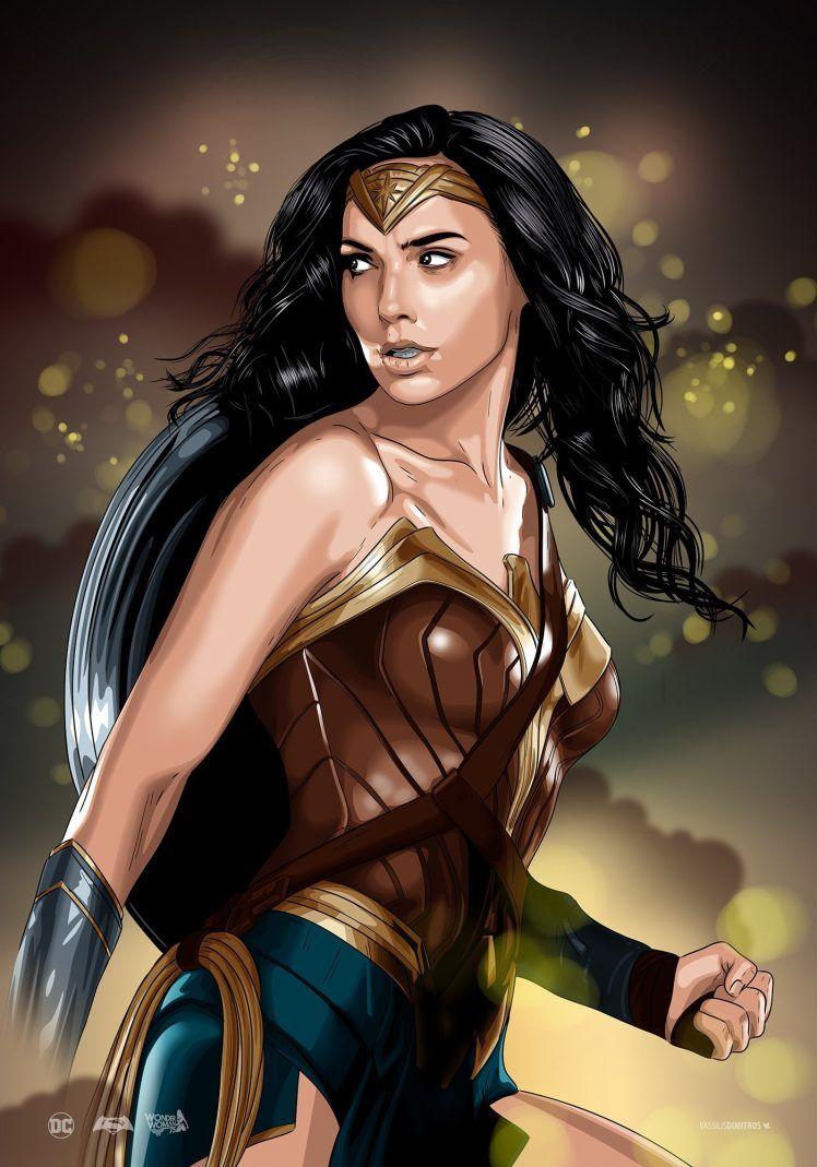 748x1069 Wonder Woman, Gal Gadot, Illustration, Artwork, DC Comics