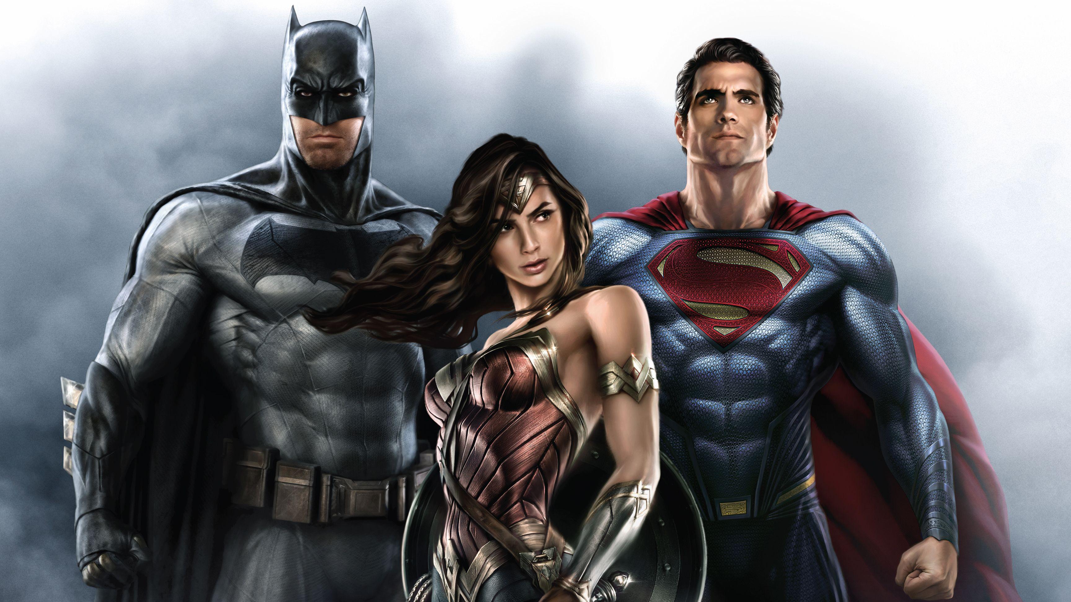 3456x1944 Batman, Justice League, DC Comics, Superman, Wonder