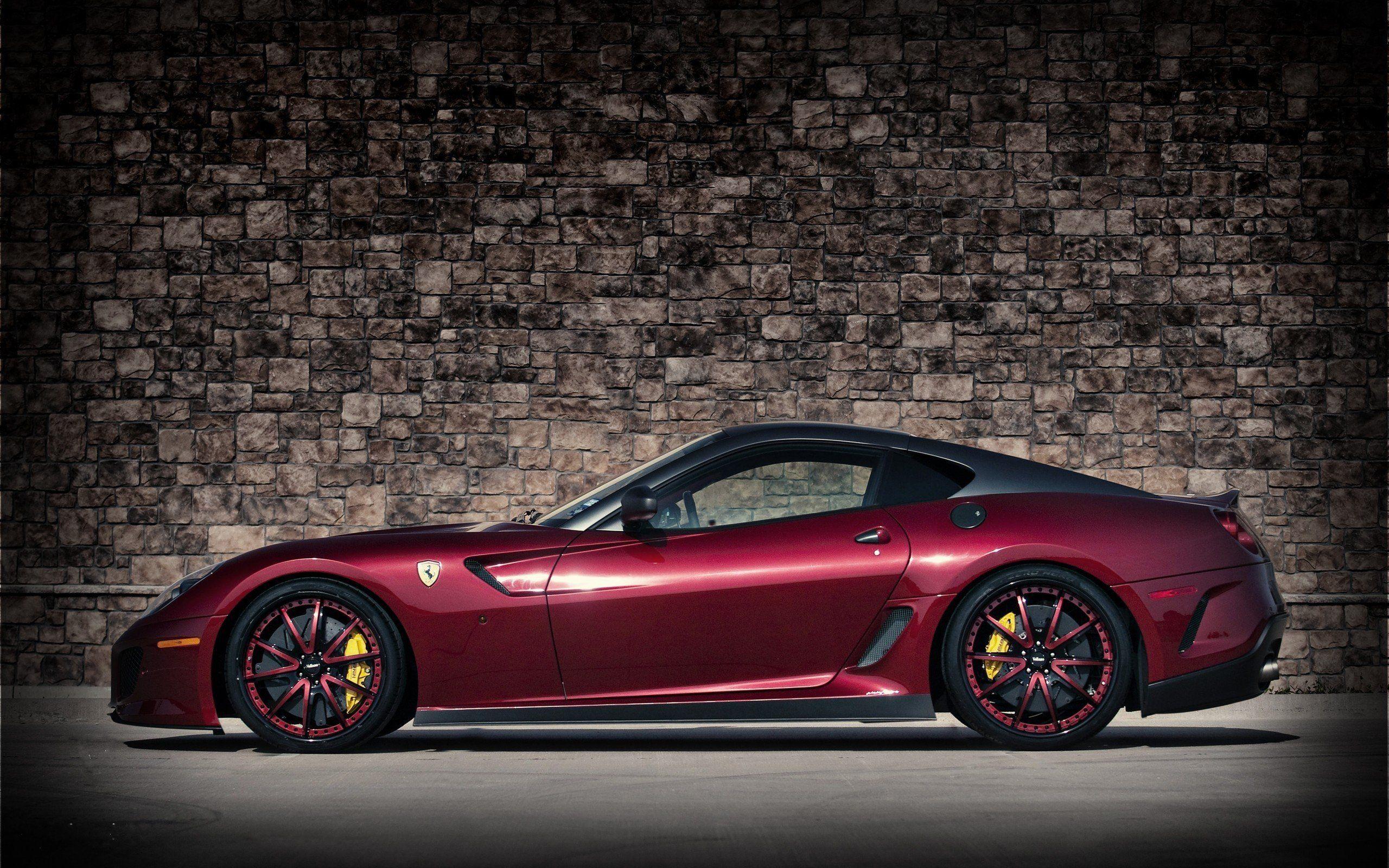 2560x1600 SportFerrari 599 GTO in Maroon Color 4k UHD Car Wallpaper Cars