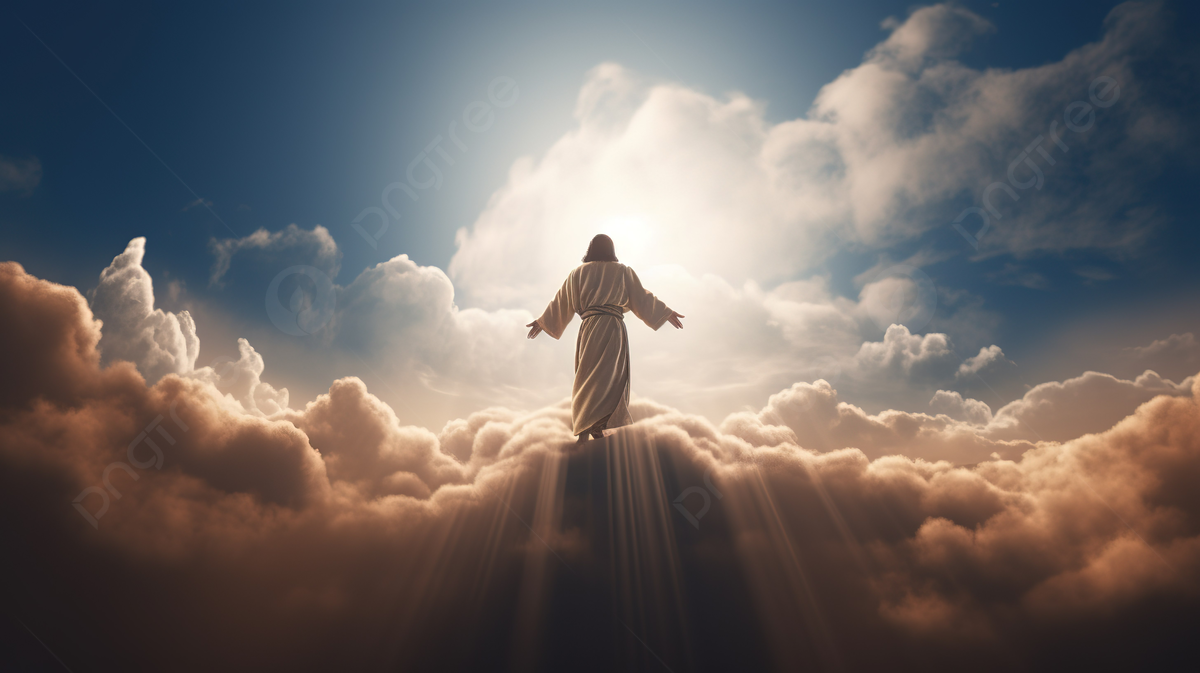 1200x673 Jesus Crossing Over Clouds Background, Picture Of Jesus Ascending Into Heaven, God, Religion Background Image And Wallpaper for Free Download