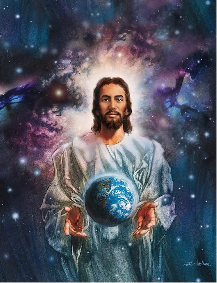 850x1111 Jesus Christ hands hodling the earth HD phone wallpaper