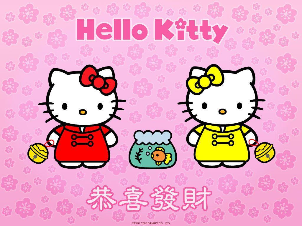 1024x768 Hello Kitty Wallpaper Yellow