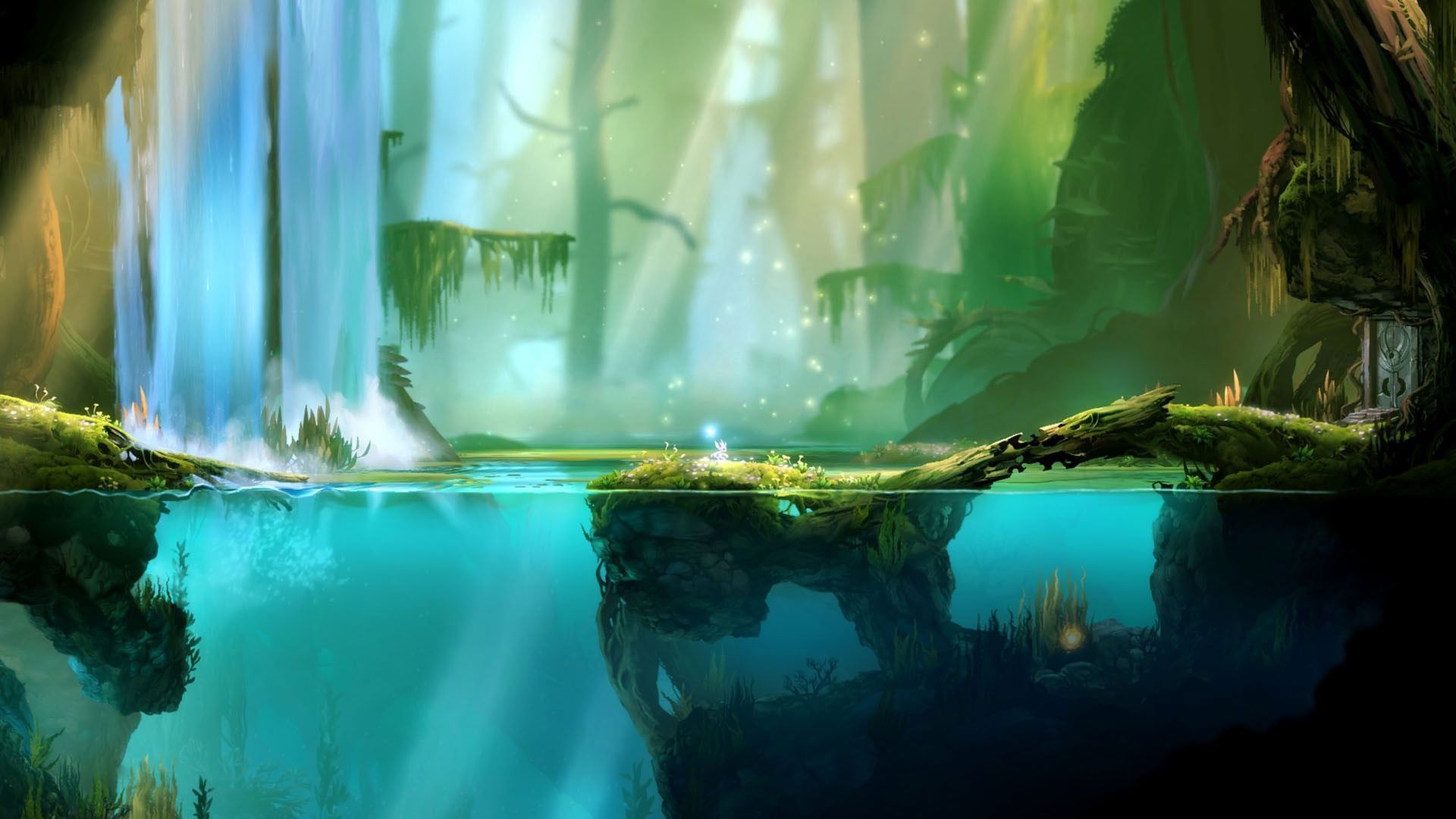 1920x1080 Spring Forest Illustration Wallpaper