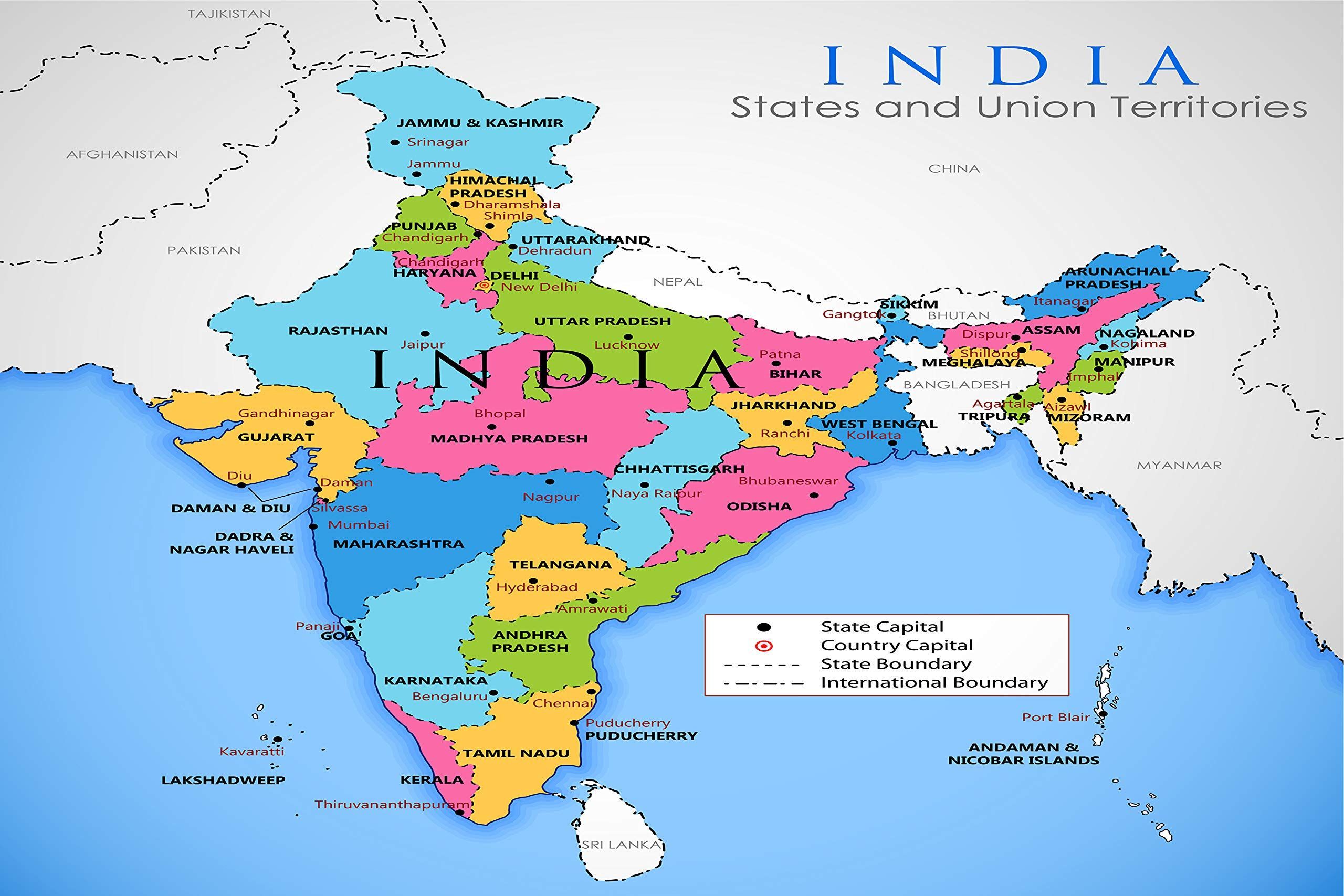 2560x1707 Window Wallpaper India Map Color