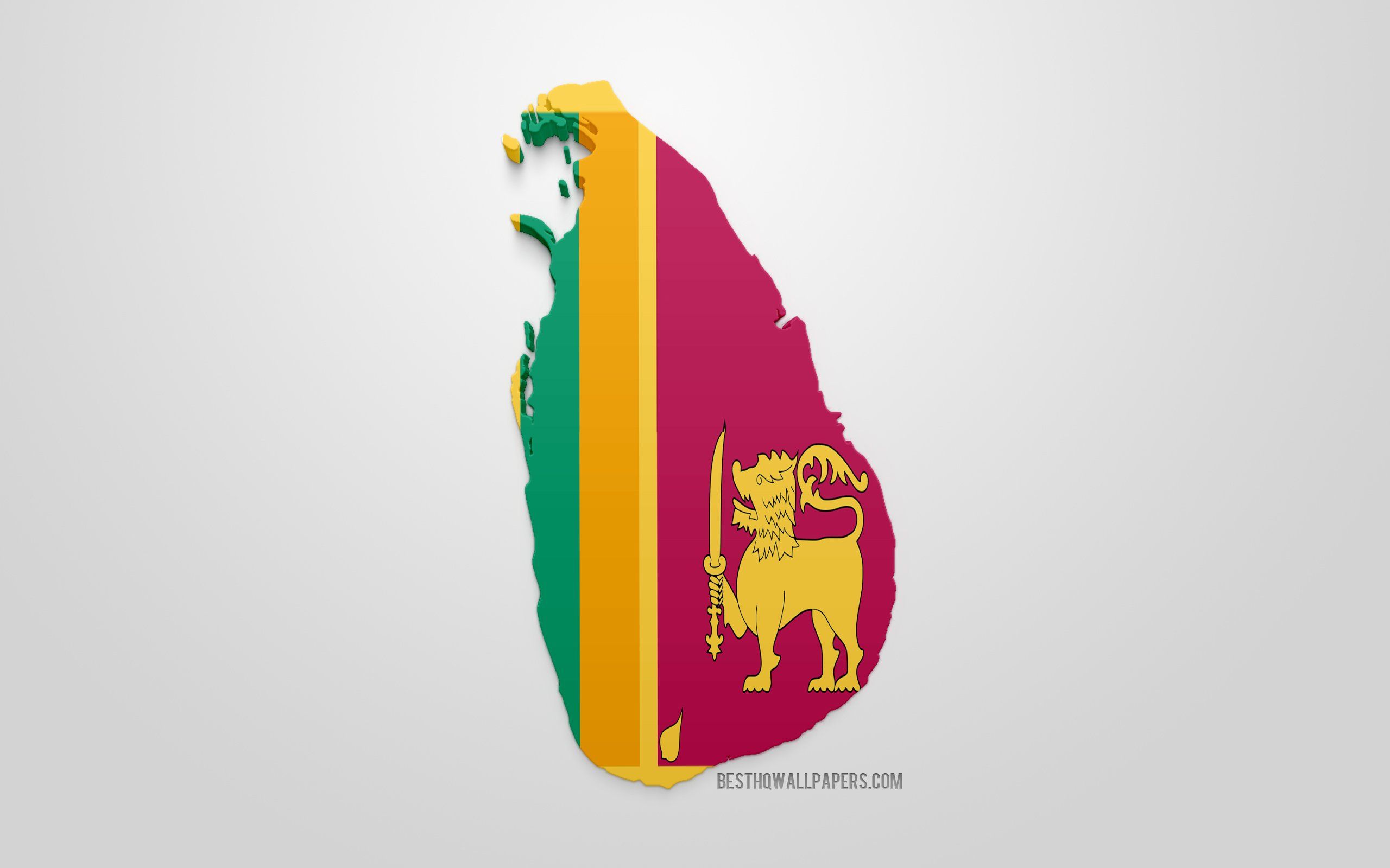 2560x1600 wallpaper 3D flag of Sri Lanka