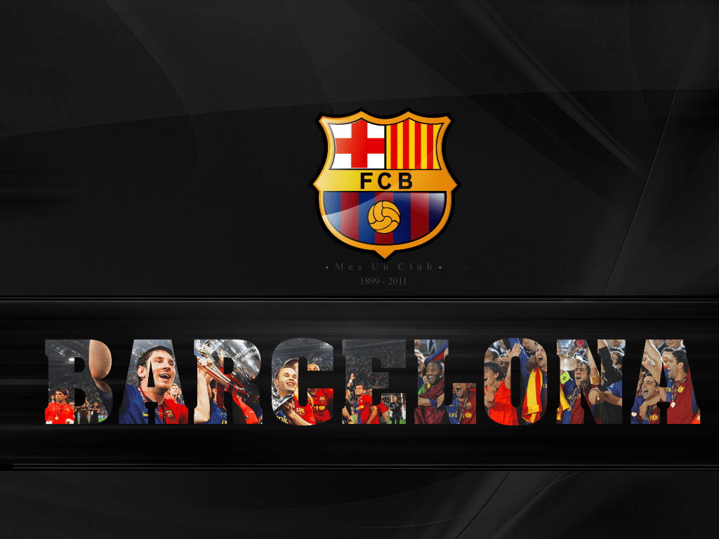 1024x768 FC Barcelona Logo Desktop Wallpaper