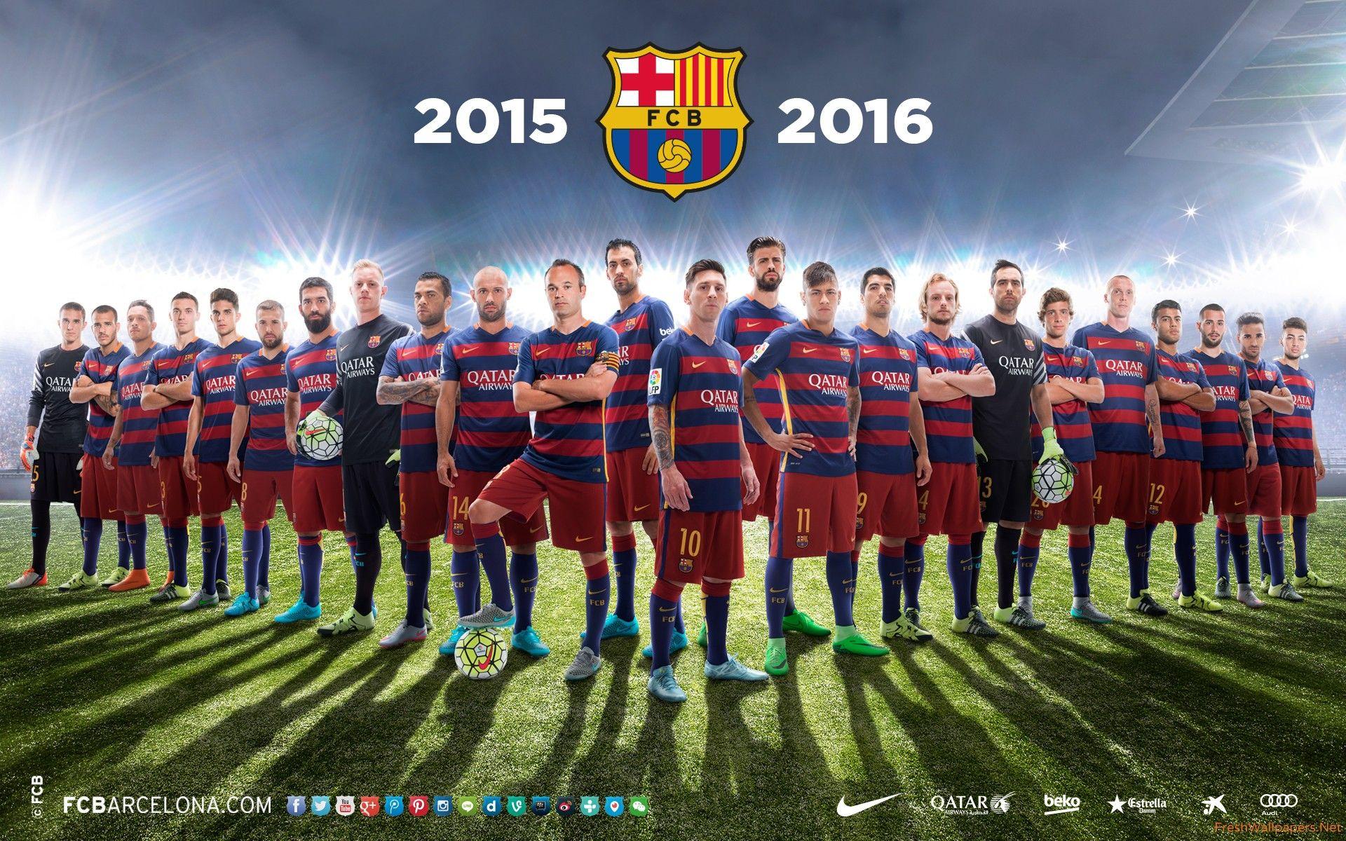 1920x1200 FC Barcelona Squad 2015 16 Football Team Wallpaper