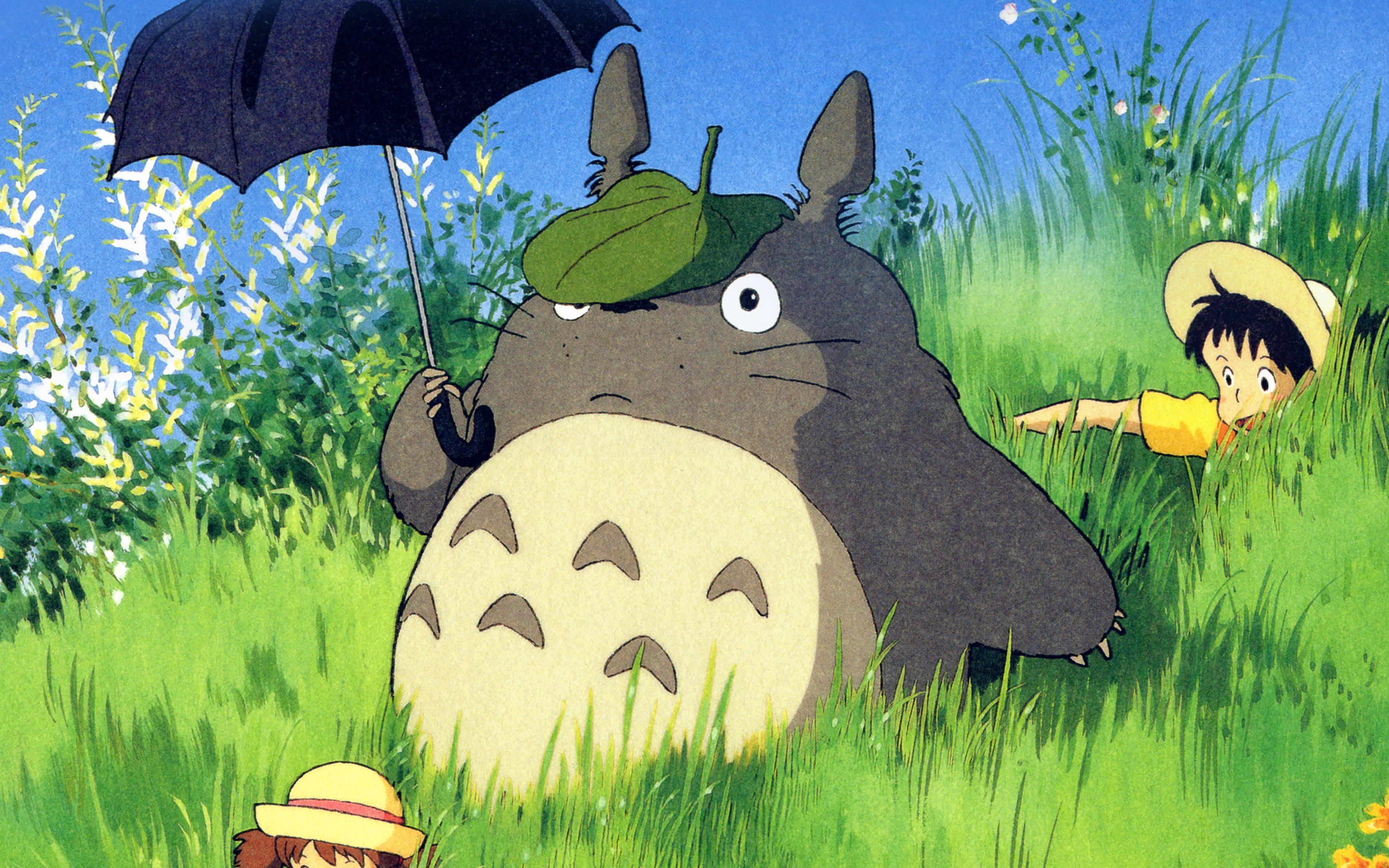 3840x2400 Totoro Art Cute Anime Illustration