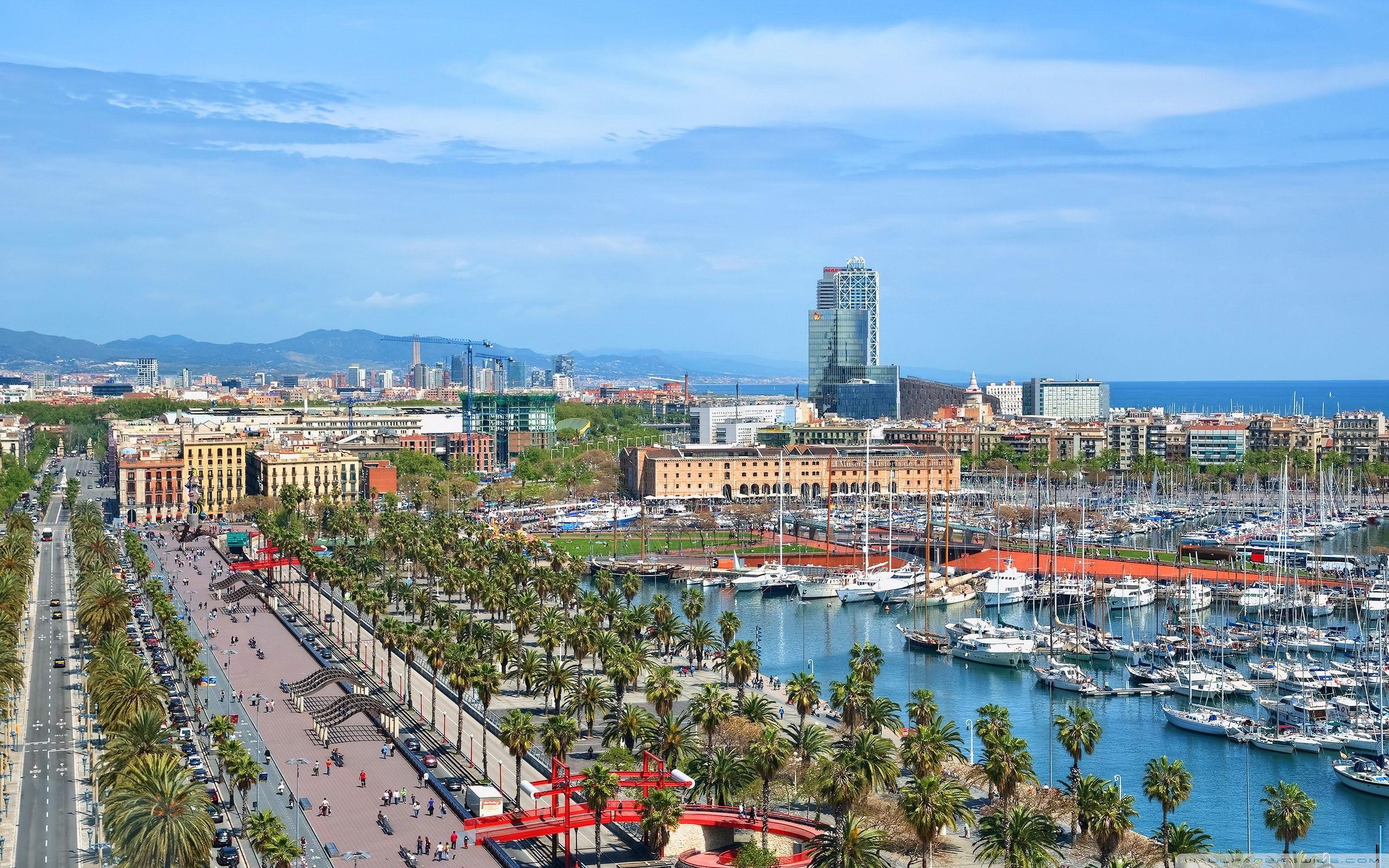 2560x1600 Spain Houses Marinas Barcelona ❤ 4K HD Desktop Wallpaper