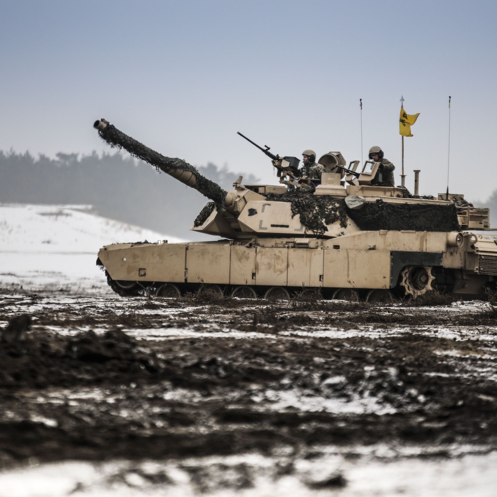 2048x2048 Download wallpaper tank, M1A armor