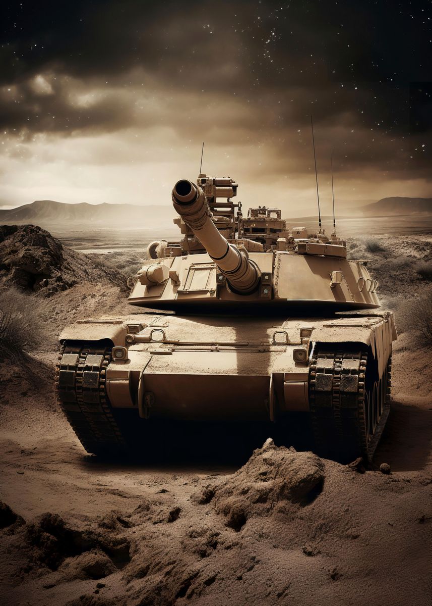 857x1200 M1 Abrams Tank' Poster, picture, metal