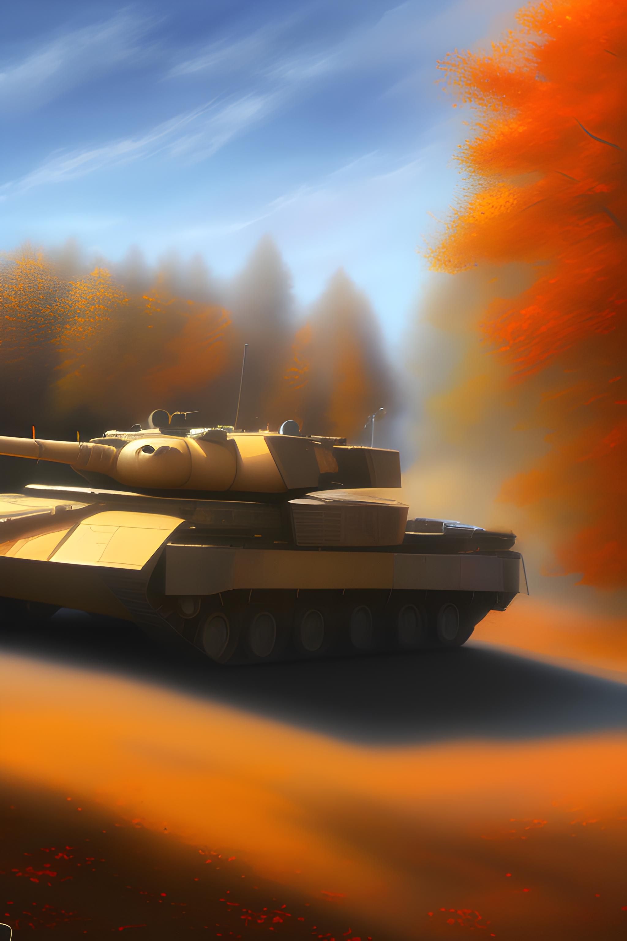 2048x3072 M1 Abrams during fall