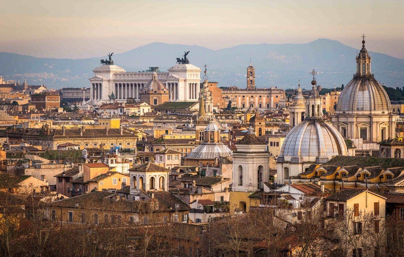 1332x850 Wallpaper the city, building, home, Rome, Italy, panorama
