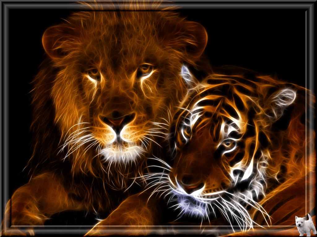 1024x768 nice art. Tiger wallpaper, Dog