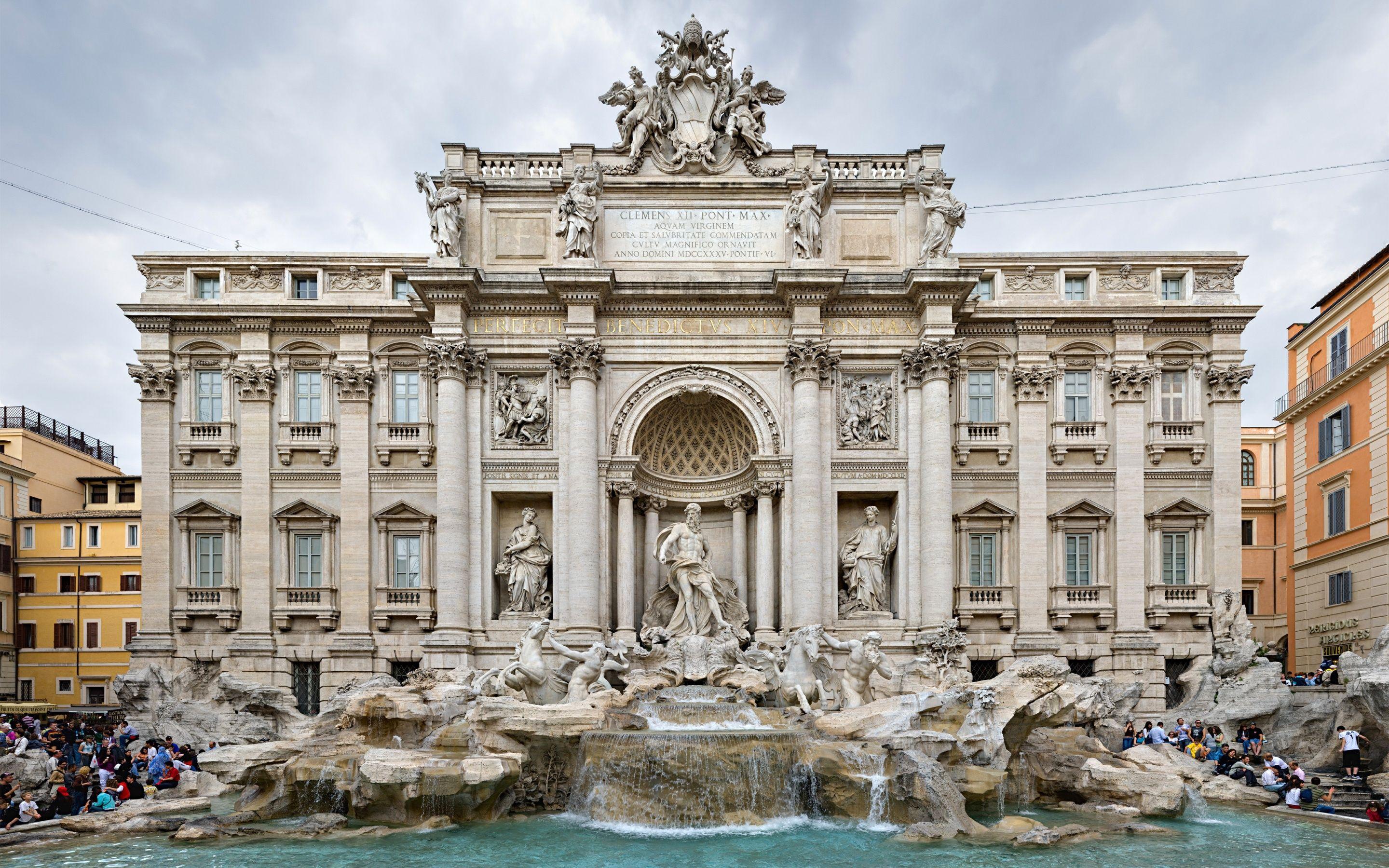 2880x1800 Download wallpaper Trevi Fountain, Rome, beautiful fountain
