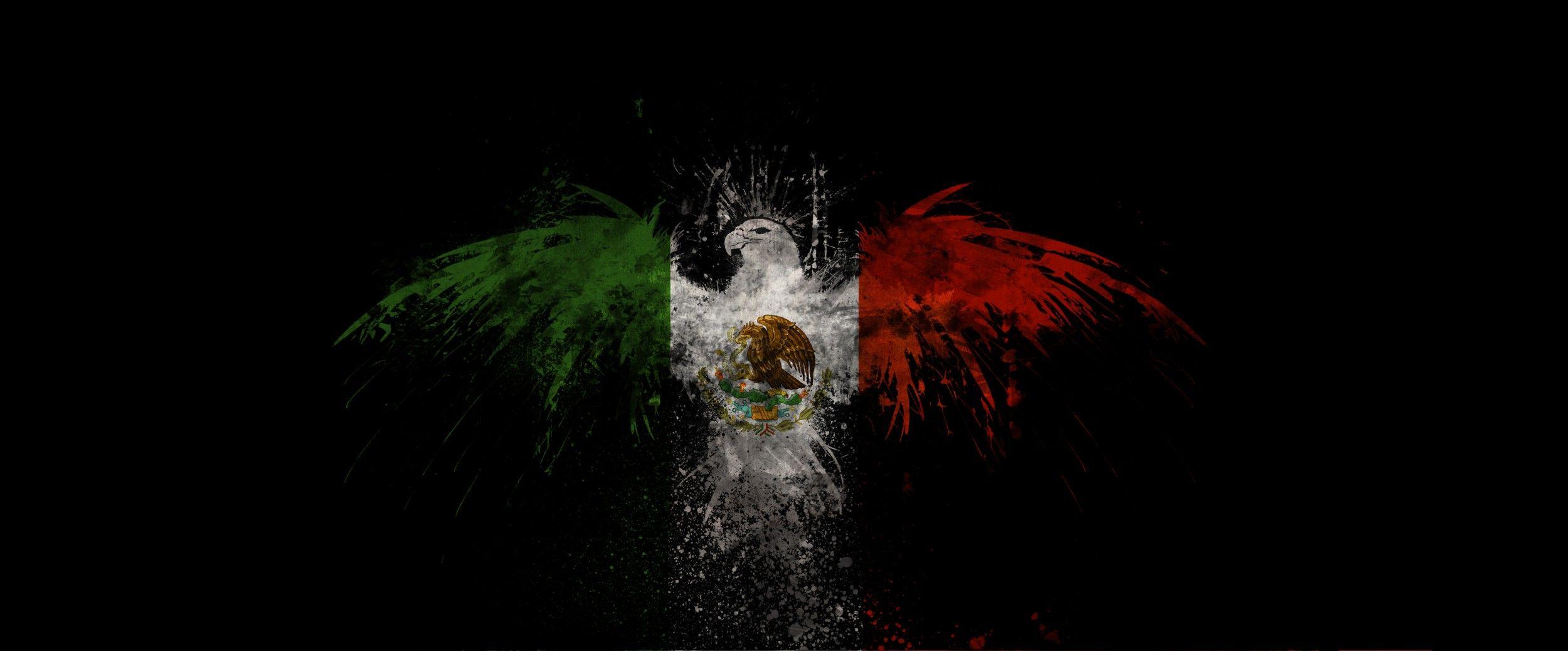 2500x1038 Flag Of Mexico Wallpaper and Background Imagex1038