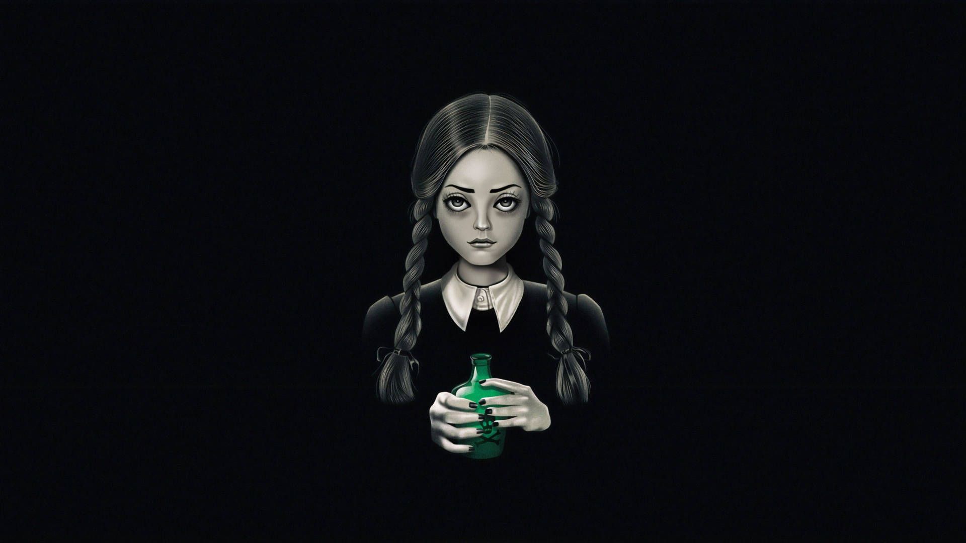 1920x1080 Goth Wednesday Addams Wallpaper