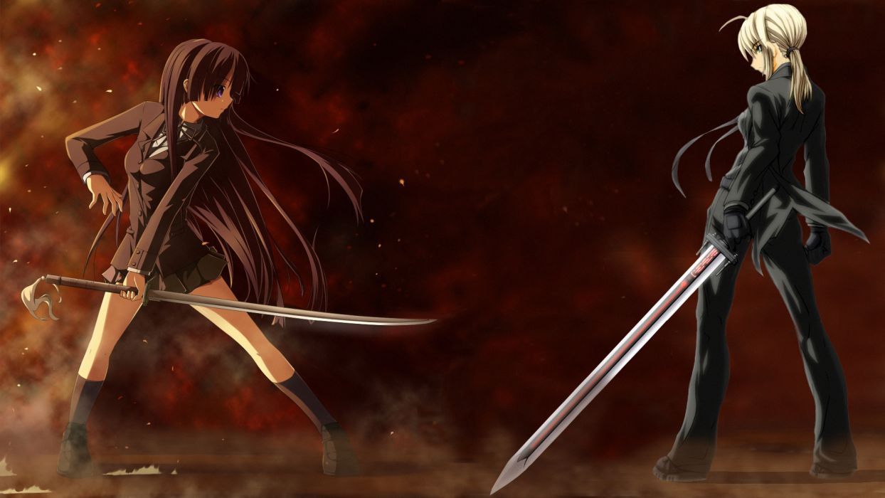 1244x700 Anime Sword Katana Saber Arturia