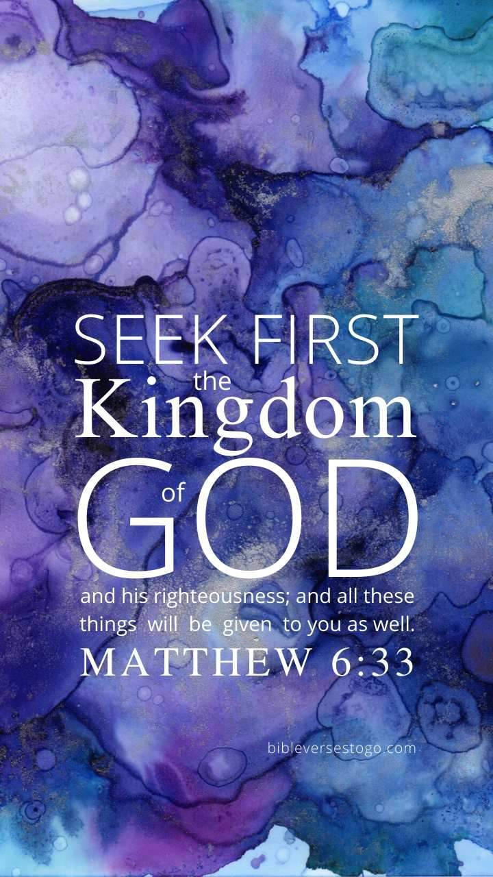 720x1280 Aesthetic Bible Verse 6:33 Wallpaper