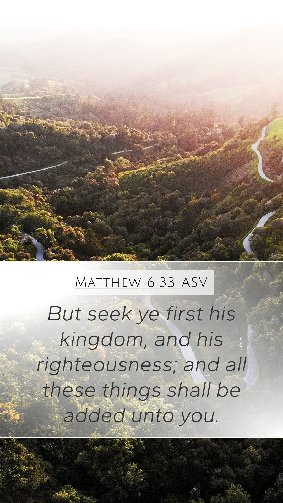 1080x1920 Matthew 6:33 ASV Mobile Phone Wallpaper