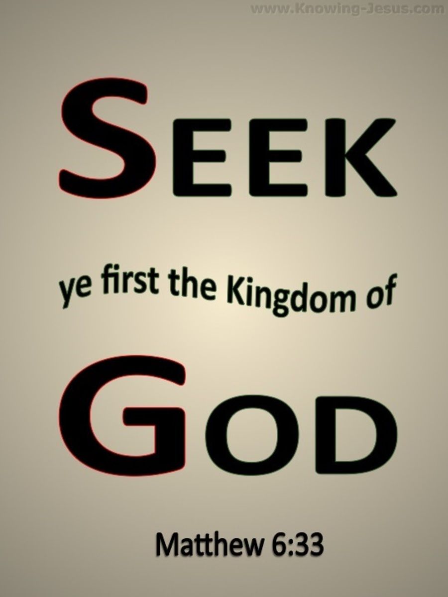 900x1200 Matthew 6:33 Seek First The Kingdom Of God (beige)