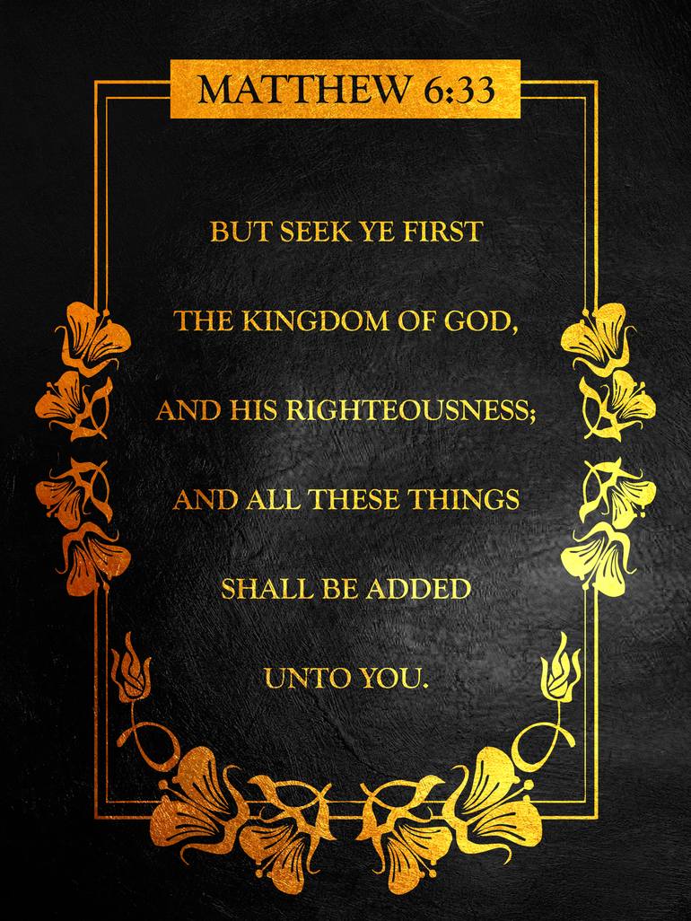 770x1026 Matthew 6:33 Bible Verse Mixed Media