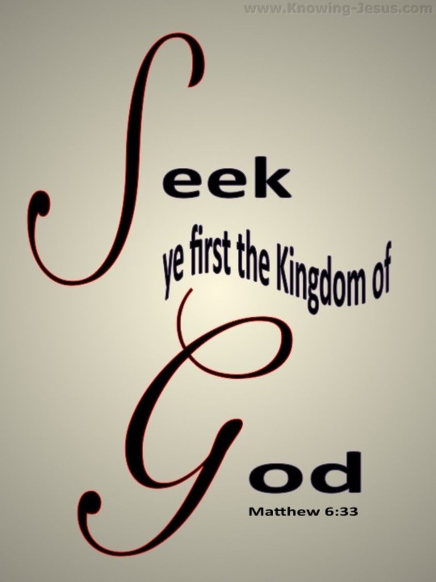 900x1200 Matthew 6:33 Seek First the Kingdom (beige)