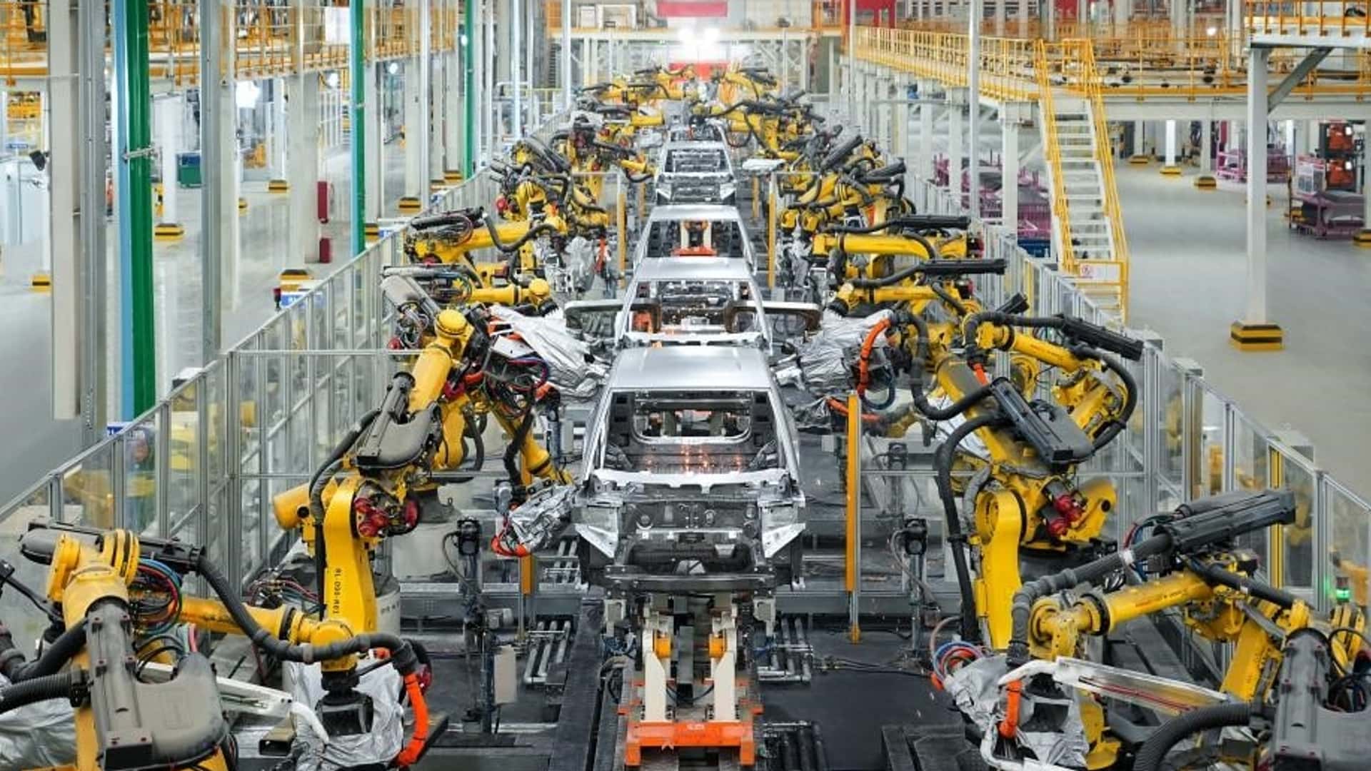 1920x1080 Electric Car Factory In Europe