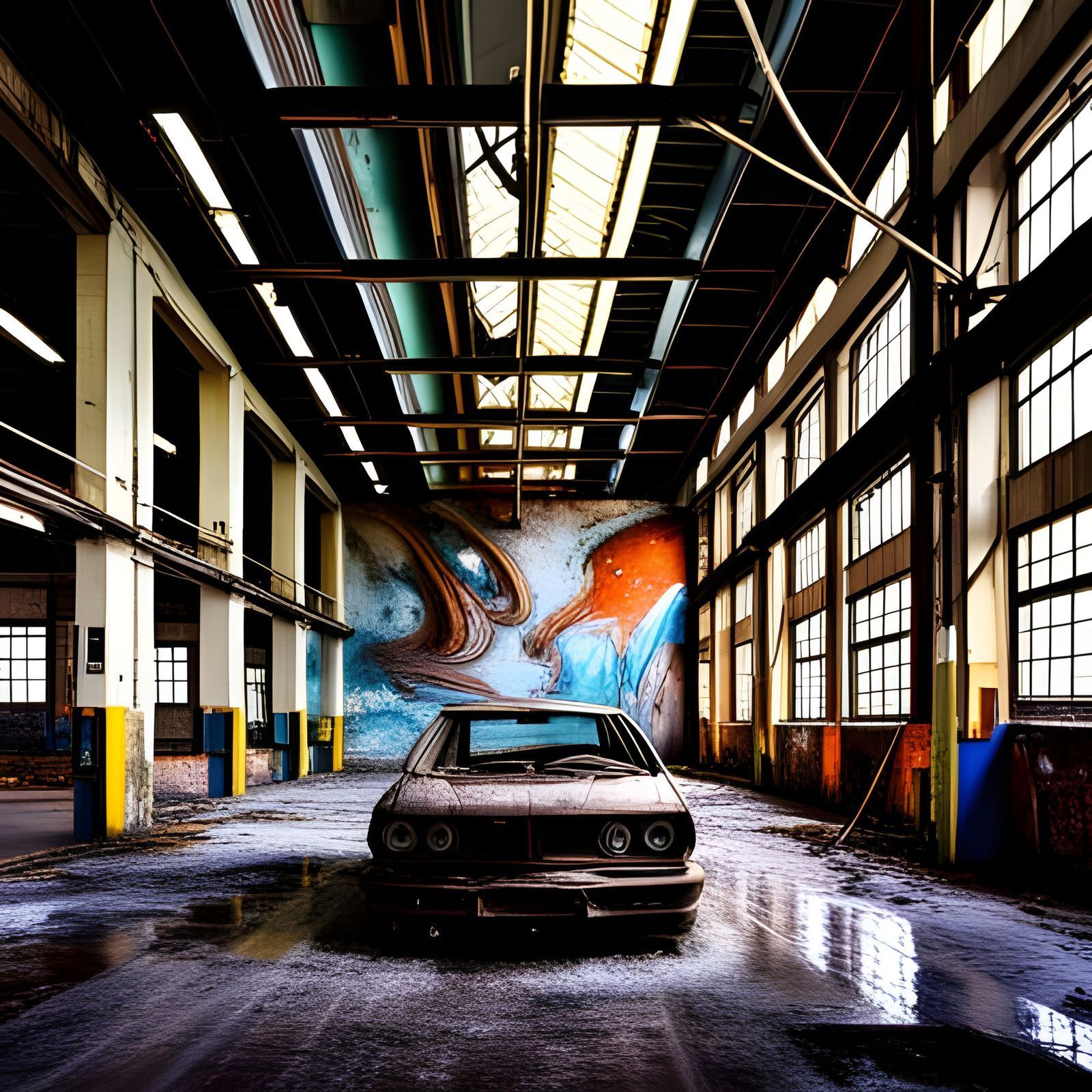 1600x1600 Abandoned car factory in Detroit