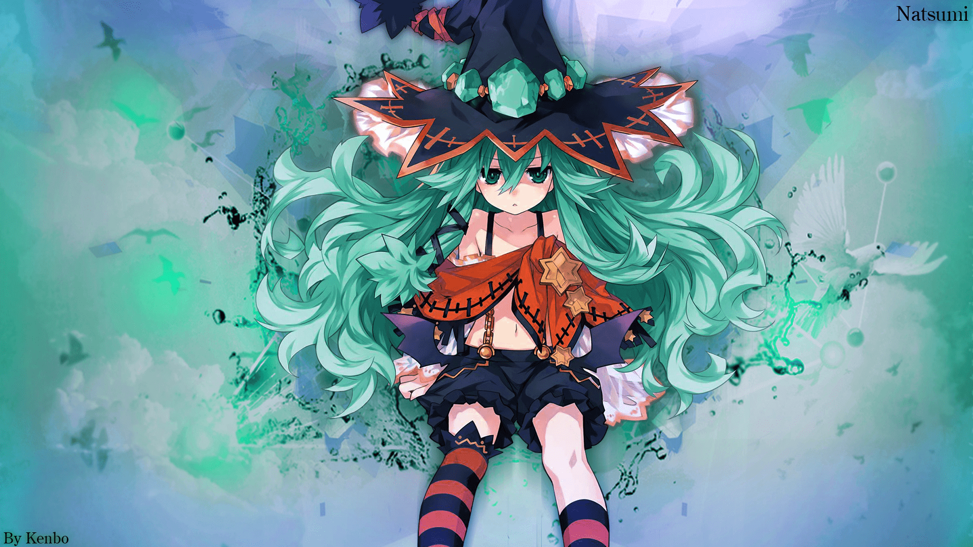 1920x1080 Anime Date A Live Natsumi Date A Live Spirits Long Hair Anime Girls Green Green Hair Green Eyes Wallpaper:1920x1080