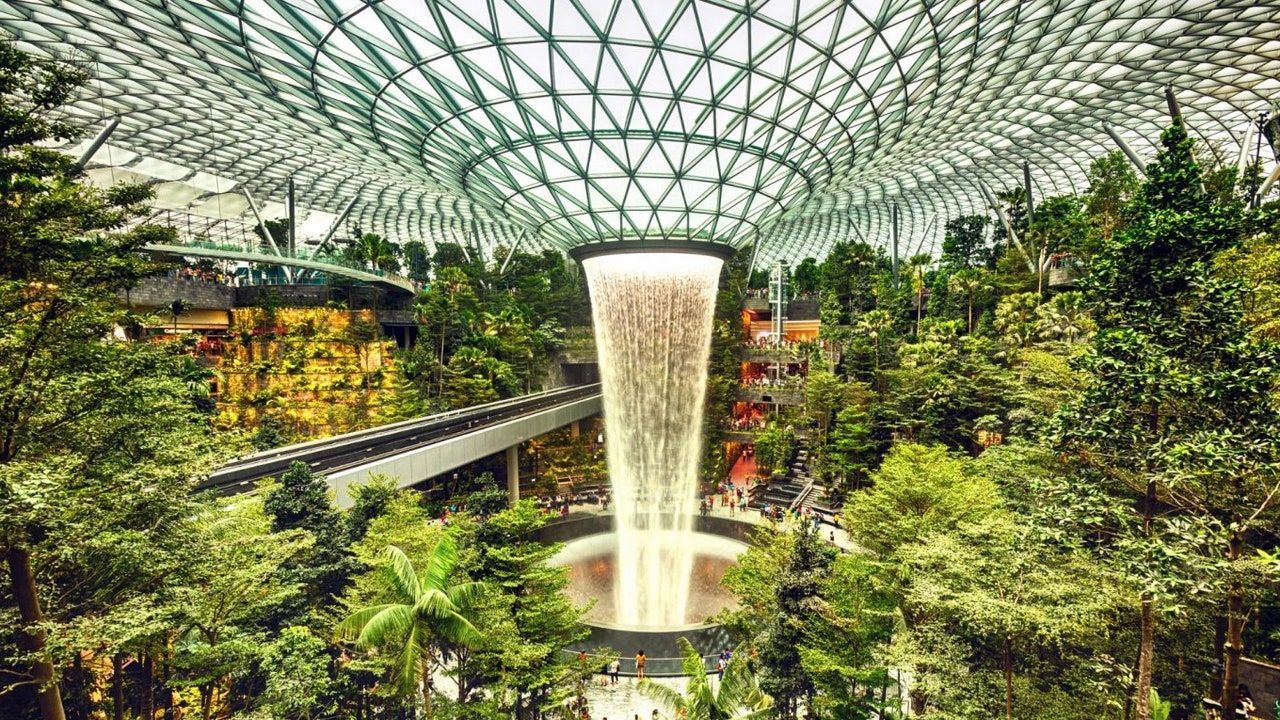 1280x720 Singapore: New Jewel Changi Airport is a treat for jungle lovers [PHOTOS]. Architectural Digest India
