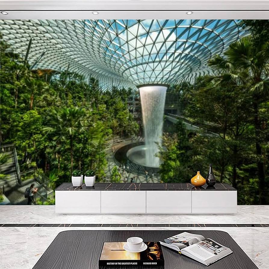 894x894 Wallpaper Wall Mural Jewel Changi Airport is a mixed use development at Changi Airport Self Adhesive Peel & Stick Wallpaper Removable Large Wall Sticker Decal Posters Home Decor for Living Room