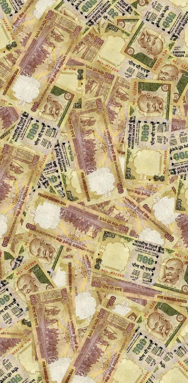 630x1280 Download Indian Currency 500 Bills Portrait Wallpaper