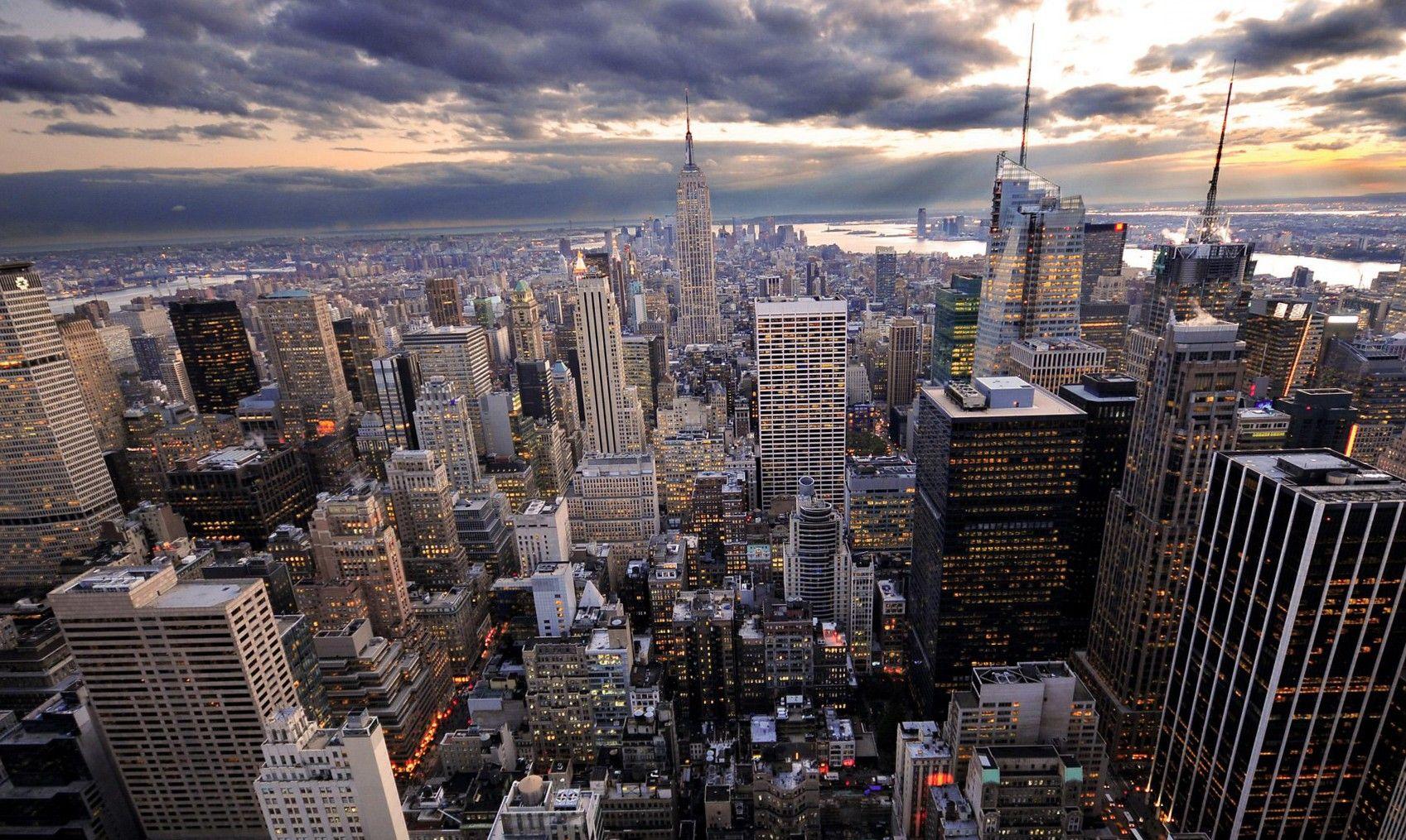 1697x1015 New York Wallpaper, City Landscape, City View, Financial