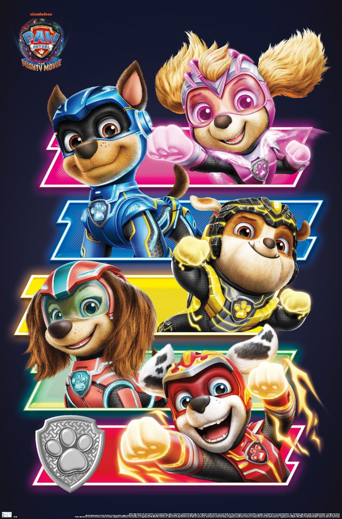 1185x1800 Trends International Paw Patrol: The Mighty Movie Wall Poster, 22.37 x 34. Premium Unframed Version: Posters & Prints
