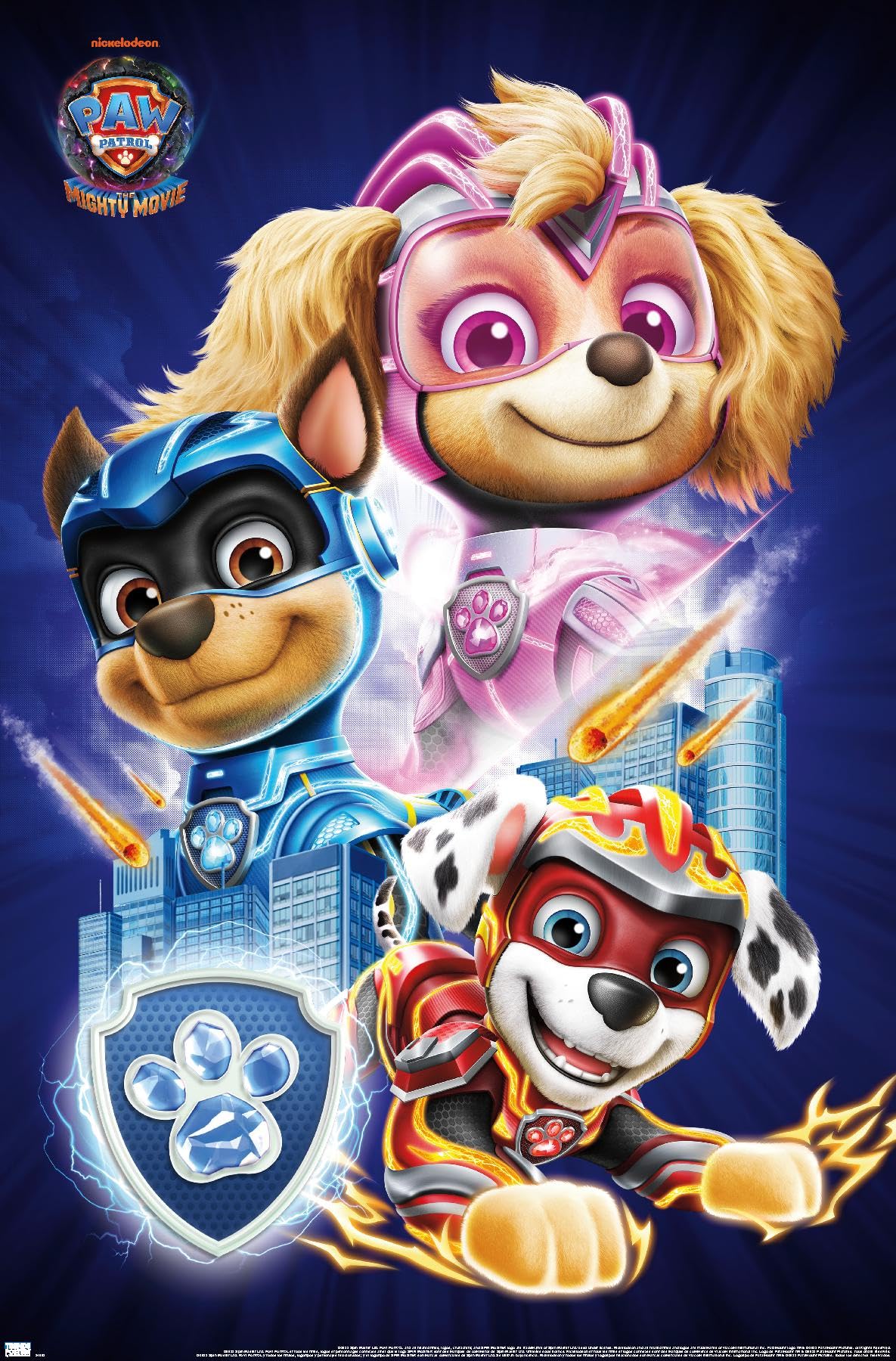 1185x1800 Trends International Paw Patrol: The Mighty Movie Wall Poster : Sports & Outdoors