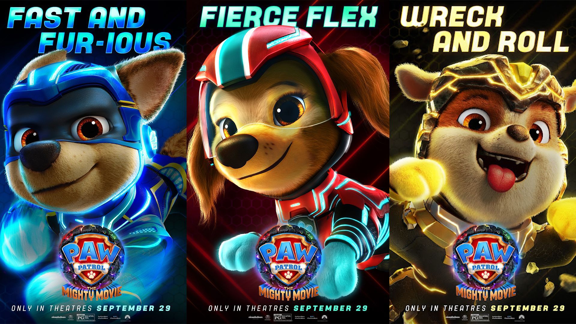1920x1080 New 'PAW Patrol: The Mighty Movie' Character Posters Unveiled