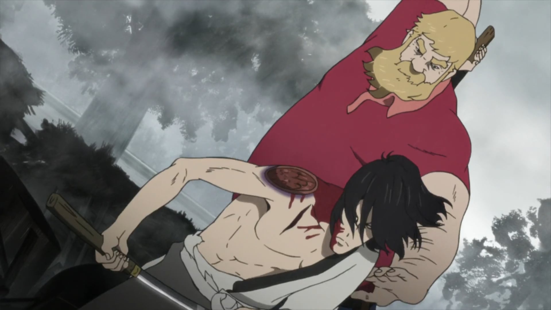 1920x1080 Lumberjack vs Samurai [Lupin III : Goemon Ishikawa's Blood Spray]