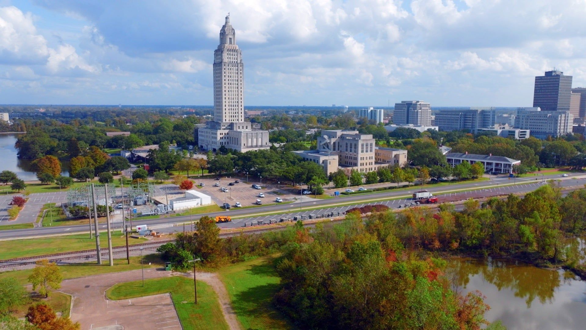 1920x1080 Baton Rouge Drone Footage 4K 015