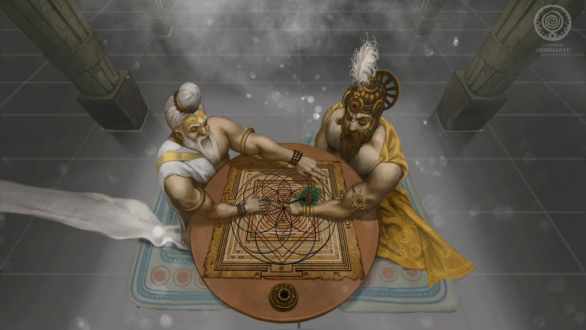 1920x1080 Mahabharata Saga on X: Guru Dronacharya and Guru Bhishma designed the most complex military formation Chakravyuha #unity3D #videogames #indiegames #indiedev / X