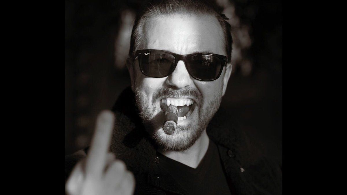 1200x675 Ricky Gervais on X: Thanks for all your amazing comments about #Humanity on Netflix still flooding in. Let me know what town or city you watched it in. I like to know