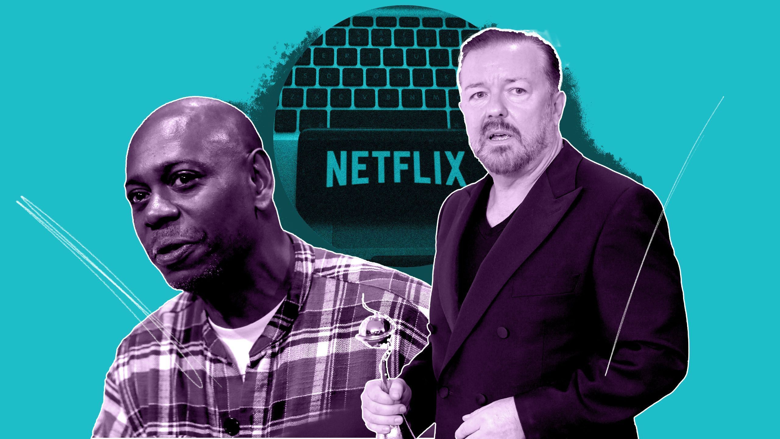 2560x1440 Happy corporate Pride season from Netflix's transphobic Ricky Gervais special