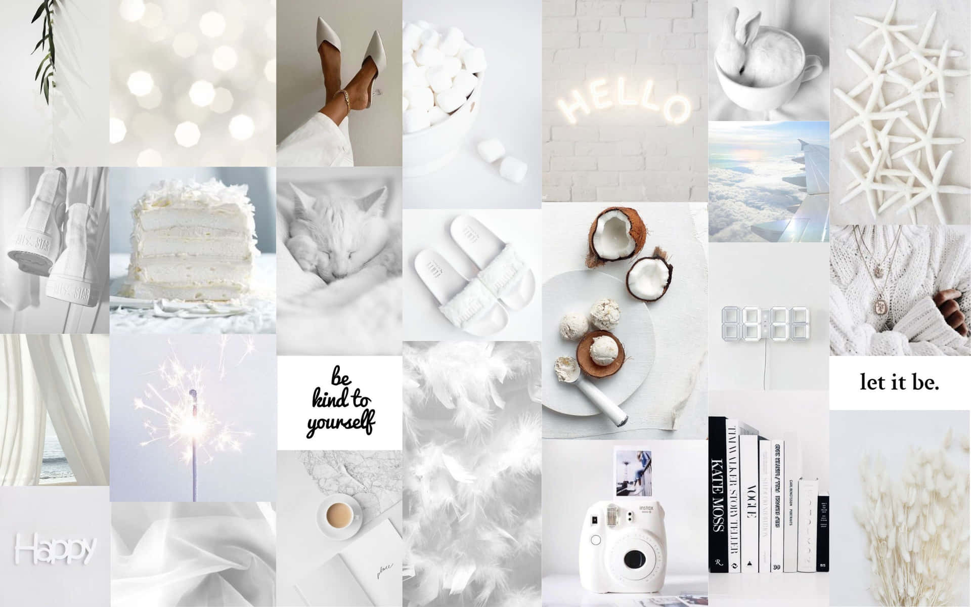 1920x1200 White Aesthetic Laptop Wallpaper