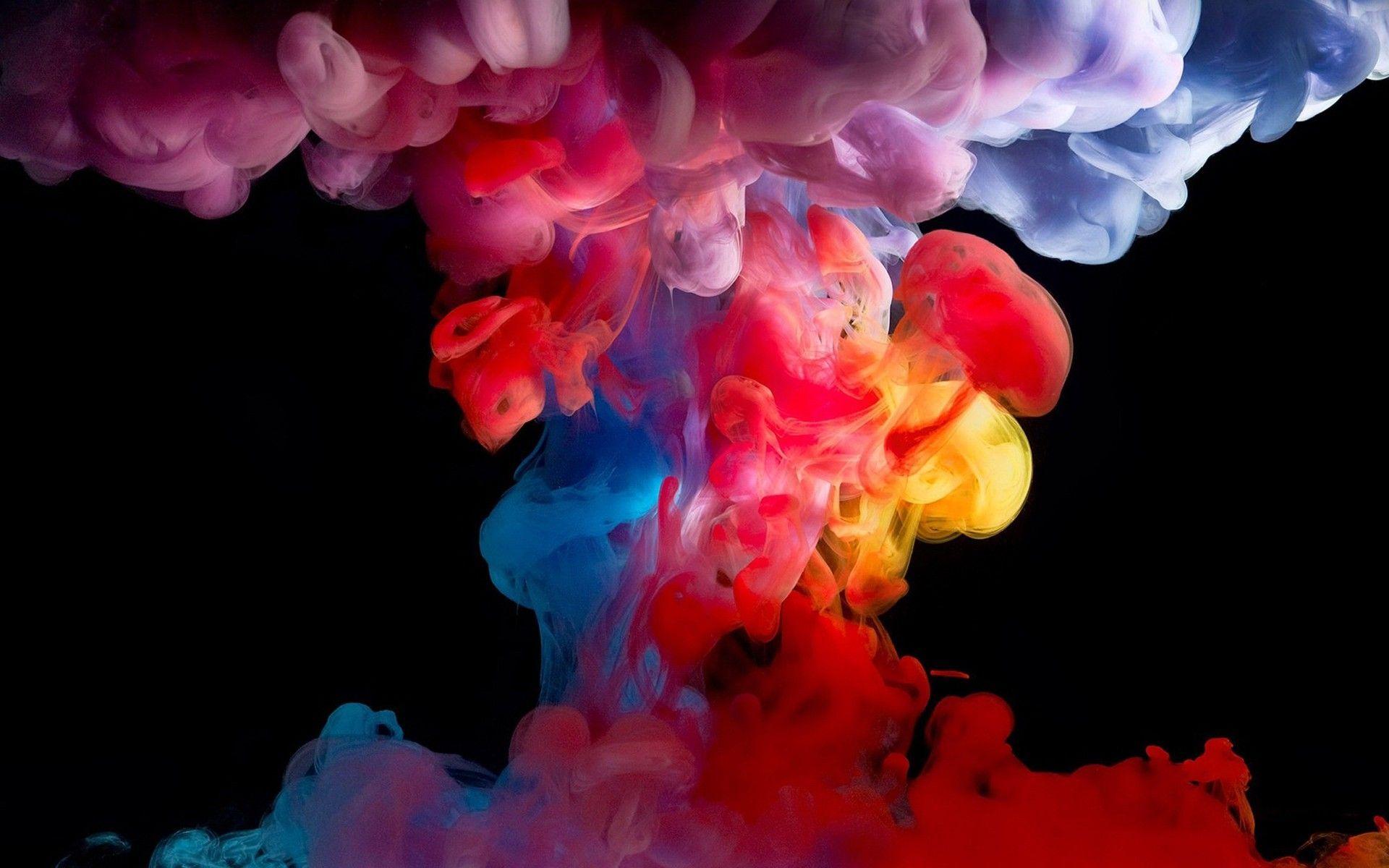 1920x1200 black background, #smoke, #paint in water, #simple