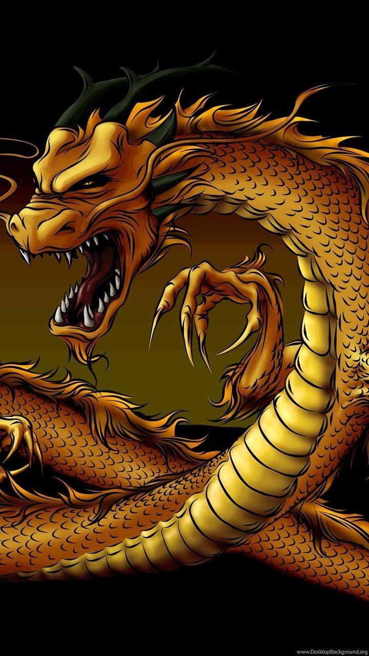 720x1280 Gold Dragon 16 Wide Wallpaper Hivewallpaper.com Desktop Background