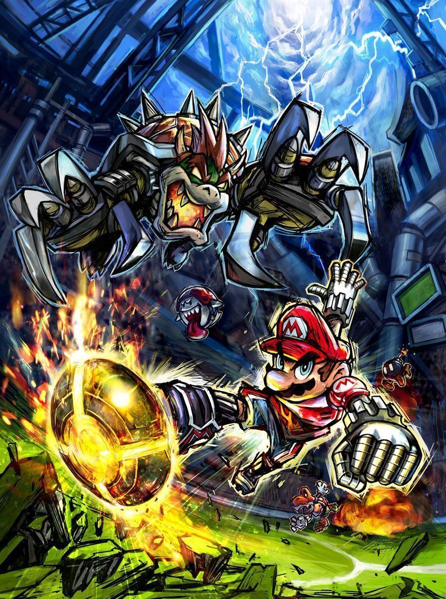 894x1200 Nintendo Mario Strikers Charged. Super mario art, Mario art, Super mario strikers